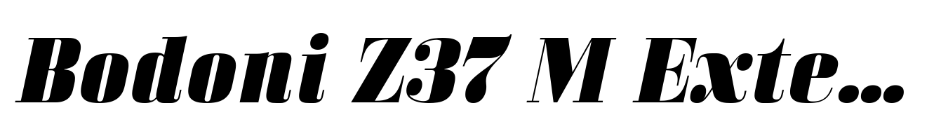 Bodoni Z37 M Extended Heavy Italic